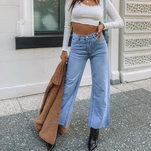 PRINCESS POLLY - CECE WIDE LEG HAMMER JEAN